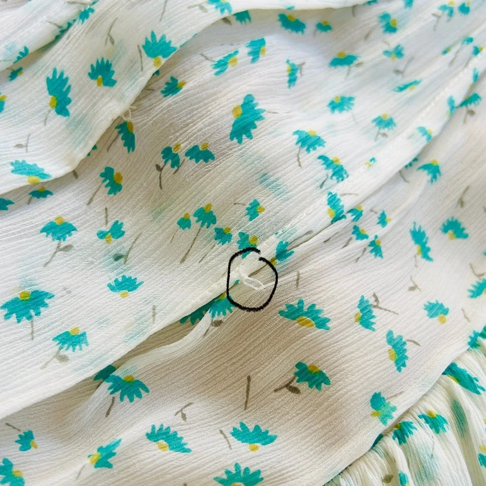 J. Crew Silk Chiffon Floral Trellis High Low Maxi Dress (size 8)